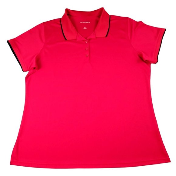 Port Authority Women's Deep Red Polo Shirt size XXL ... JH1188 - Picture 1 of 3